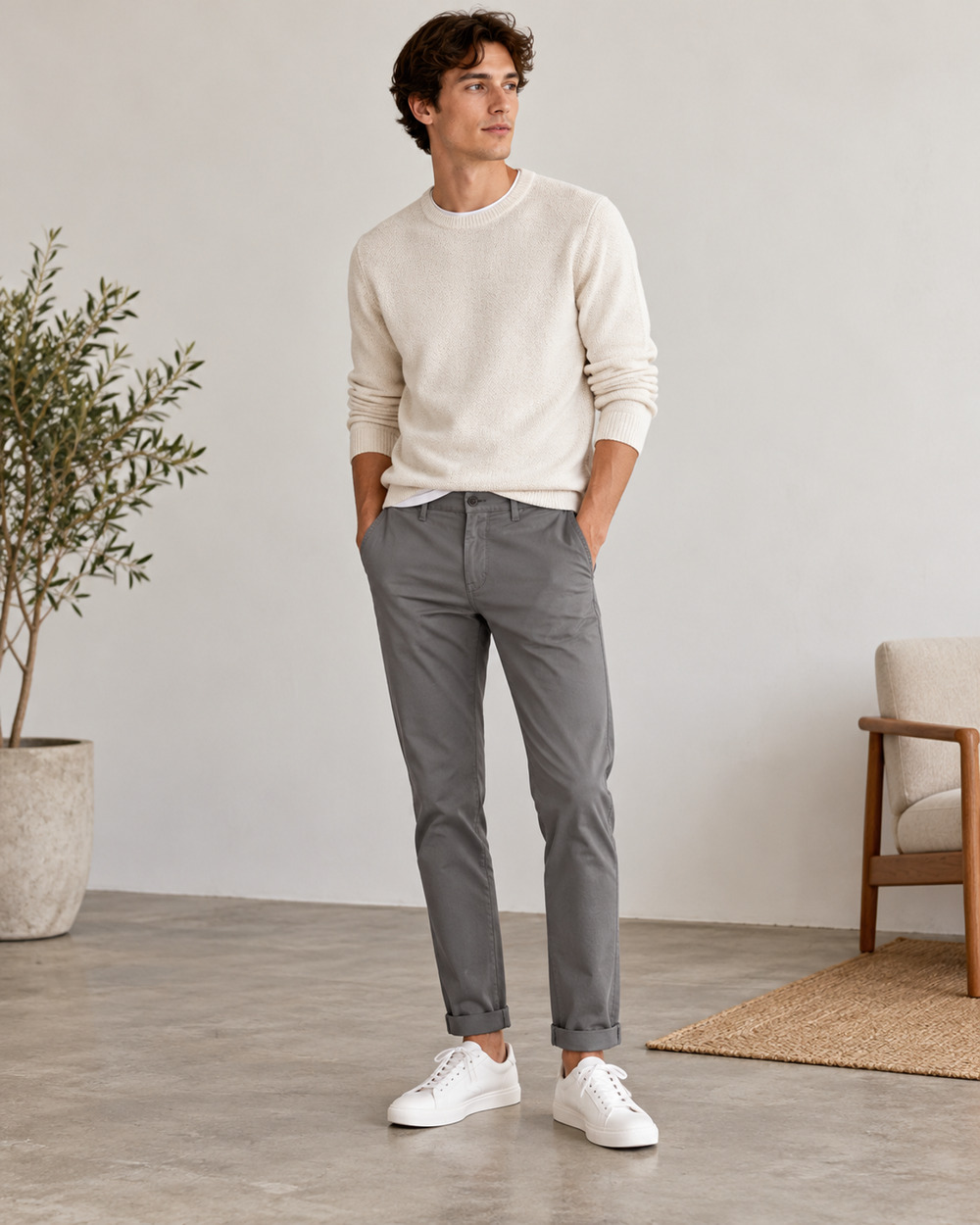 Mens J Crew Gray Slim Stretch Chino Pants Cotton Preppy Old Money 29x32